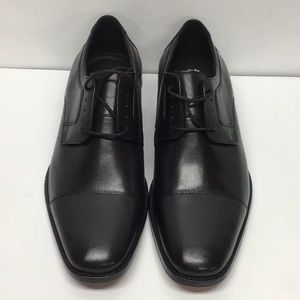 Johnston & Murphy NWOT Black Leather Lace-up Shoes Size 9W